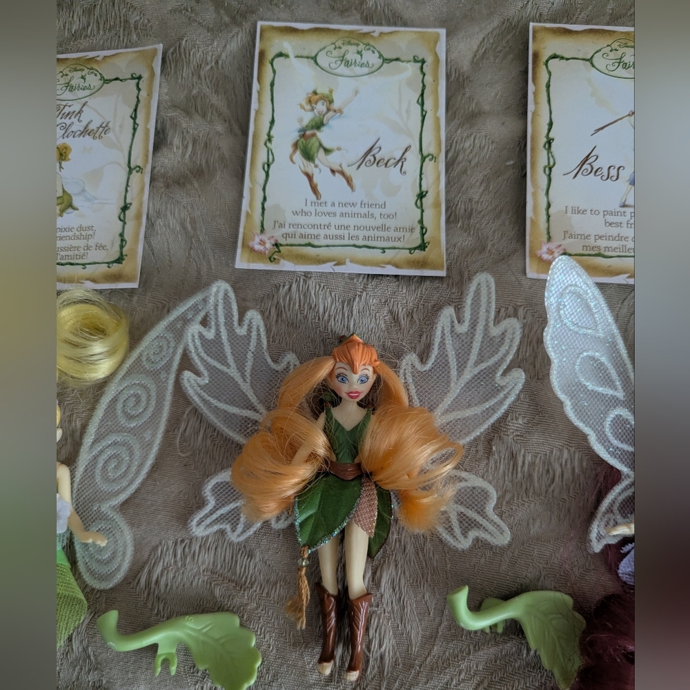 Disney Fairies Tinker Bell Fawn Bess Lily Friendship Collection 4" Dolls Set - Picture 3 of 9